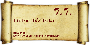 Tisler Tábita névjegykártya